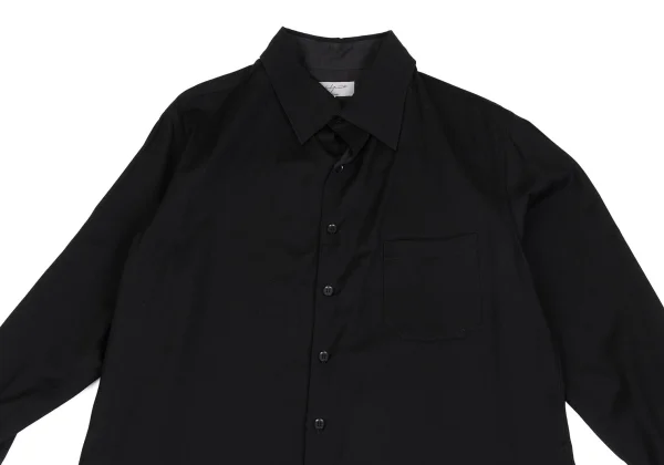 Yohji Yamamoto POUR HOMME Wool Gabardine Long Shirt K-166083_002