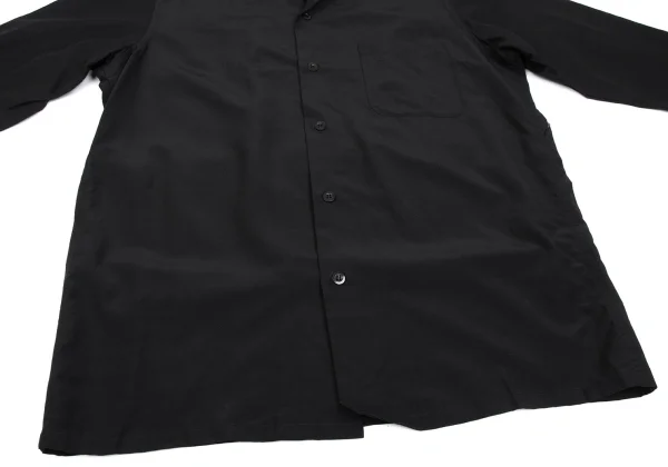 Yohji Yamamoto POUR HOMME Silk Blended Switching Open-collar Shirt K-166086_008