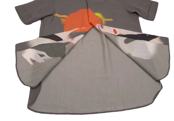 Yohji Yamamoto POUR HOMME Saeko Tsuemura Actress Printed Shirt K-166087_008