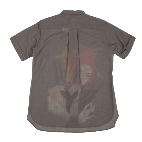 Yohji Yamamoto POUR HOMME Saeko Tsuemura Actress Printed Shirt K-166087_009