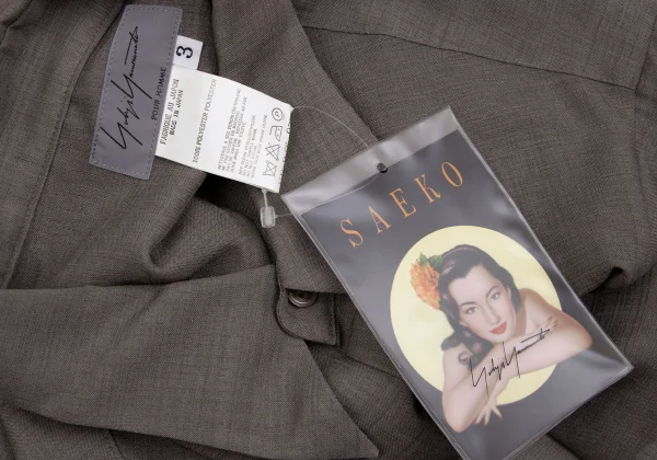 Yohji Yamamoto POUR HOMME Saeko Tsuemura Actress Printed Shirt K-166087_013