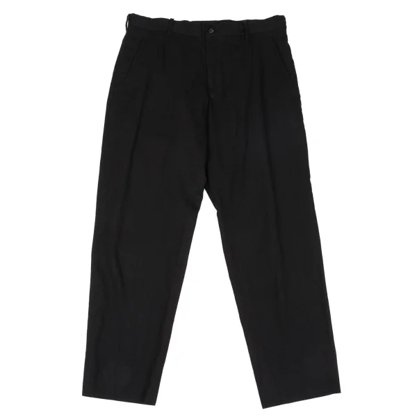 Yohji Yamamoto POUR HOMME Linen Cotton Tapered pants Black 3 K-166092_001