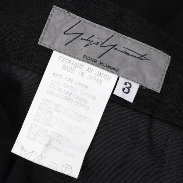 Yohji Yamamoto POUR HOMME Linen Cotton Tapered pants K-166092_011