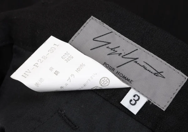 Yohji Yamamoto POUR HOMME Linen Cotton Tapered pants K-166092_012