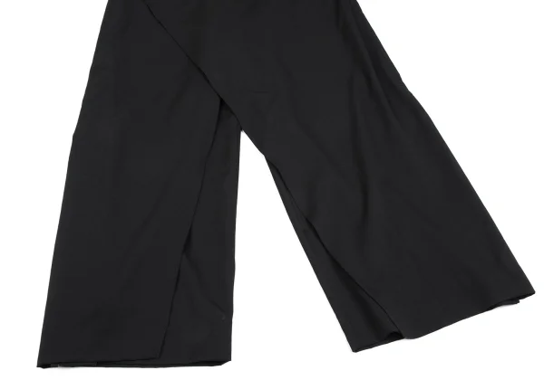 Yohji Yamamoto POUR HOMME Side Draped Wool Gabardine Wide Pants K-166093_009