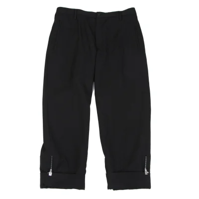 Yohji Yamamoto POUR HOMME Wool Gabardine Hem riri Zipper Pants