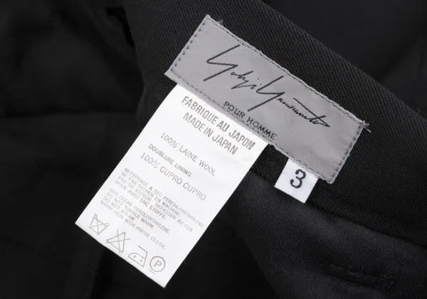 Yohji Yamamoto POUR HOMME Wool Gabardine Hem riri Zipper Pants K-166094_014