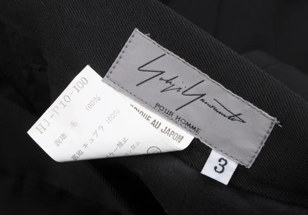 Yohji Yamamoto POUR HOMME Wool Gabardine Hem riri Zipper Pants K-166094_015