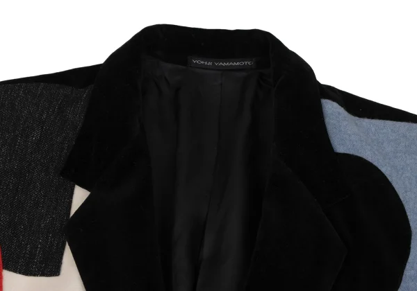 Y's for men Multi Fabric Switching Velours Jacket K-166096_003