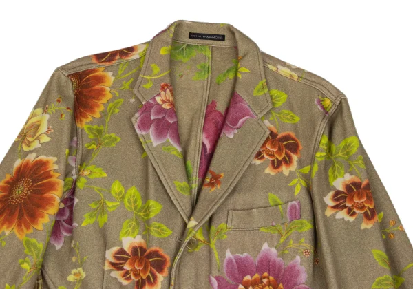 Y's for men Wool Floral Printed Reversible Jacket K-166097_002