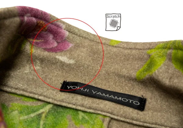 Y's for men Wool Floral Printed Reversible Jacket K-166097_004