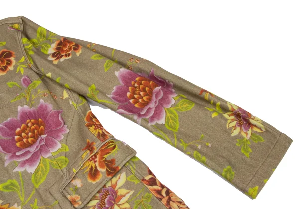 Y's for men Wool Floral Printed Reversible Jacket K-166097_006