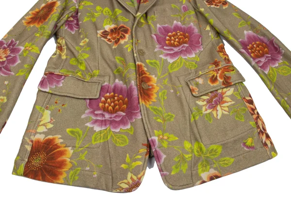 Y's for men Wool Floral Printed Reversible Jacket K-166097_008