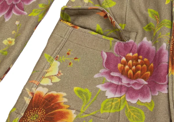 Y's for men Wool Floral Printed Reversible Jacket K-166097_010