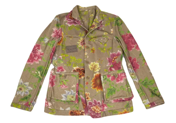 Y's for men Wool Floral Printed Reversible Jacket K-166097_013