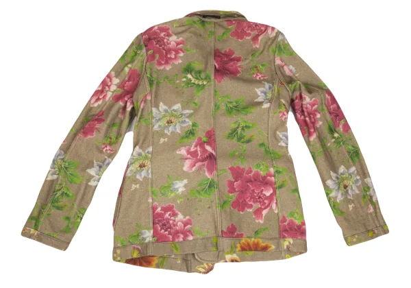 Y's for men Wool Floral Printed Reversible Jacket K-166097_014