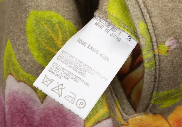 Y's for men Wool Floral Printed Reversible Jacket K-166097_018