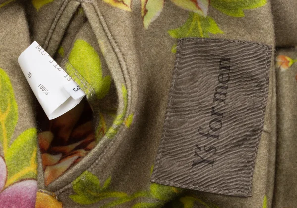 Y's for men Wool Floral Printed Reversible Jacket K-166097_019