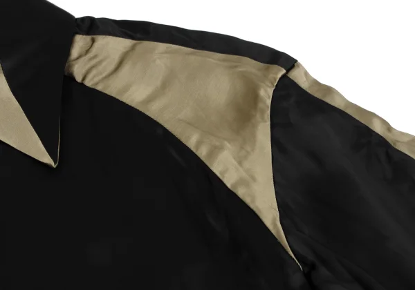 Y's for men Rayon Shiny Switching Long Sleeve Shirt K-166100_004