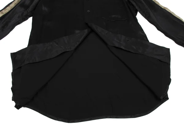 Y's for men Rayon Shiny Switching Long Sleeve Shirt K-166100_010