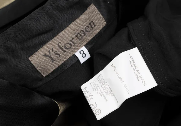 Y's for men Rayon Shiny Switching Long Sleeve Shirt K-166100_014