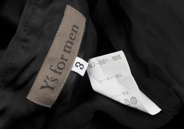 Y's for men Rayon Shiny Switching Long Sleeve Shirt K-166100_015