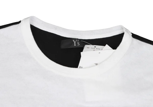 Y's for men Wool Blended Front Switching T-shirt K-166101_003