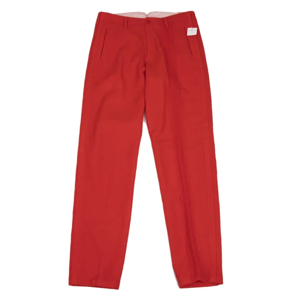 Y's for men Dyed Wool Stripe Woven Pants Red 3 K-166103_001