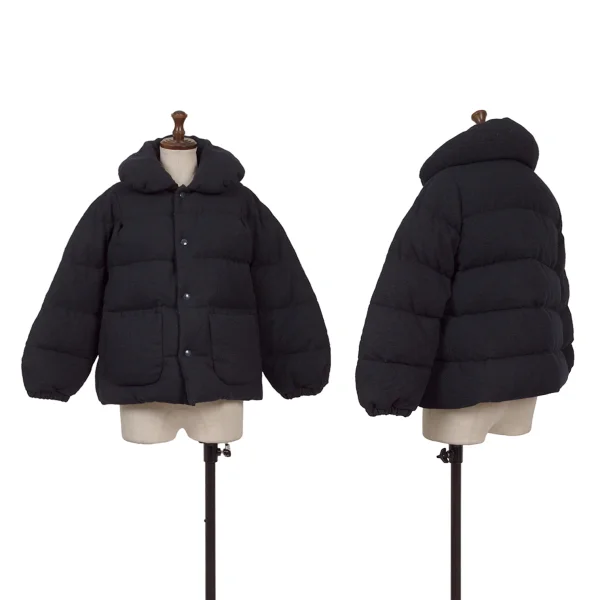 tricot COMME des GARCONS Wool Down Jacket Navy M K-166110_001