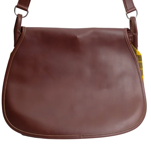 COMME des GARCONS Check Lining Leather Flap Shoulder Bag K-166131_003