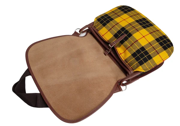 COMME des GARCONS Check Lining Leather Flap Shoulder Bag K-166131_011