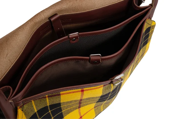 COMME des GARCONS Check Lining Leather Flap Shoulder Bag K-166131_014