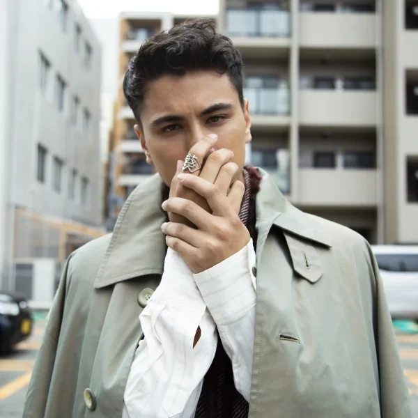 UZUOU Silver925 Japanese Kanji Ring 葵‾Aoi‾"" K-166142_011