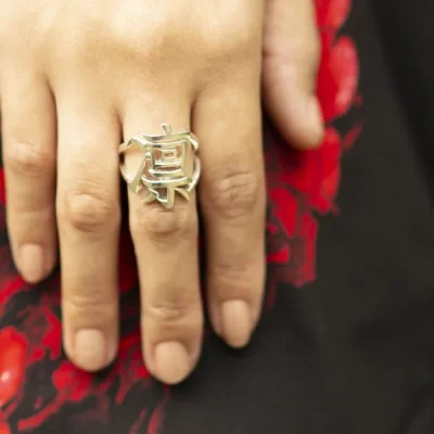 UZUOU Silver925 Japanese Kanji Ring 凛‾Rin‾""