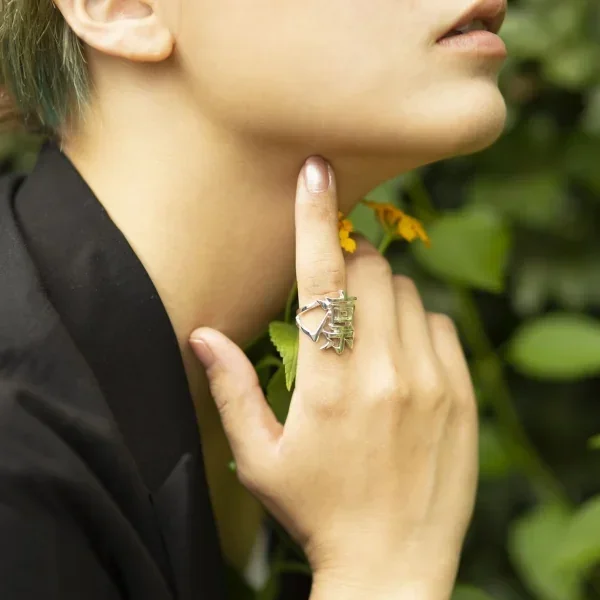 UZUOU Silver925 Japanese Kanji Ring 凛‾Rin‾"" K-166149_002