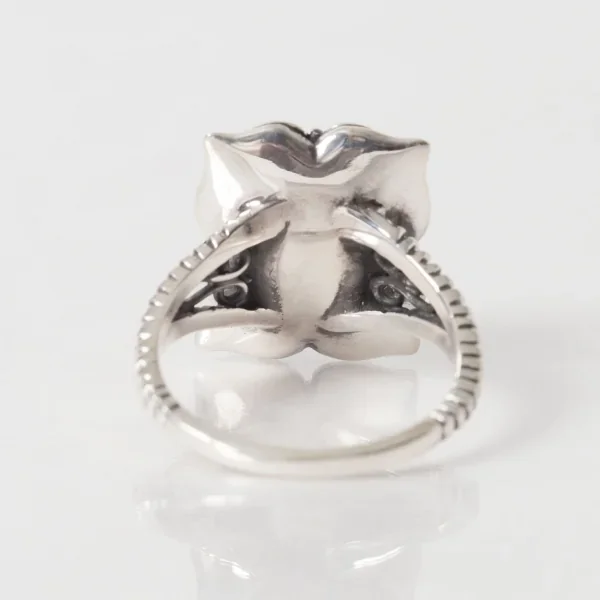 UZUOU Silver925 Smokey Quartz & Classical Design Ring K-166154_006