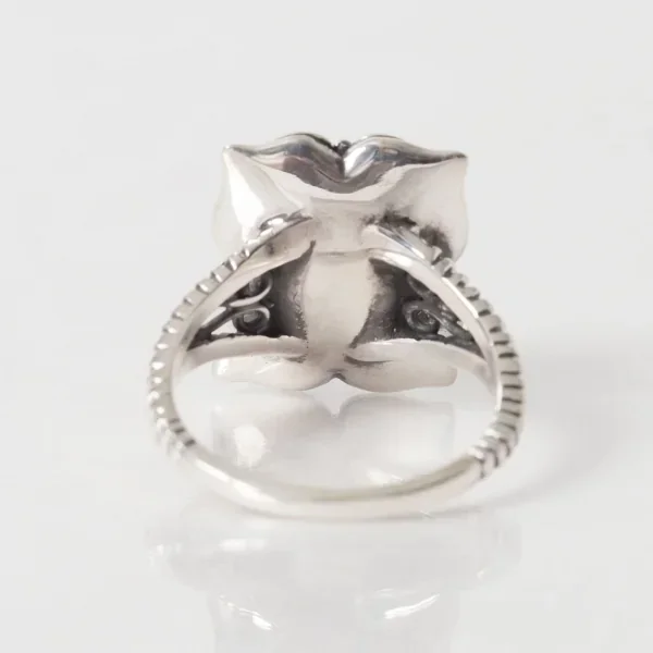 UZUOU Silver925 Smokey Quartz & Classical Design Ring K-166155_006