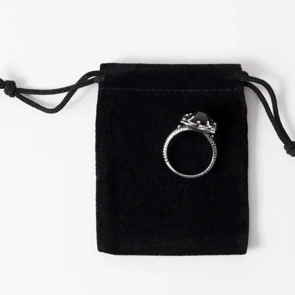 UZUOU Silver925 Smokey Quartz & Classical Design Ring K-166156_009