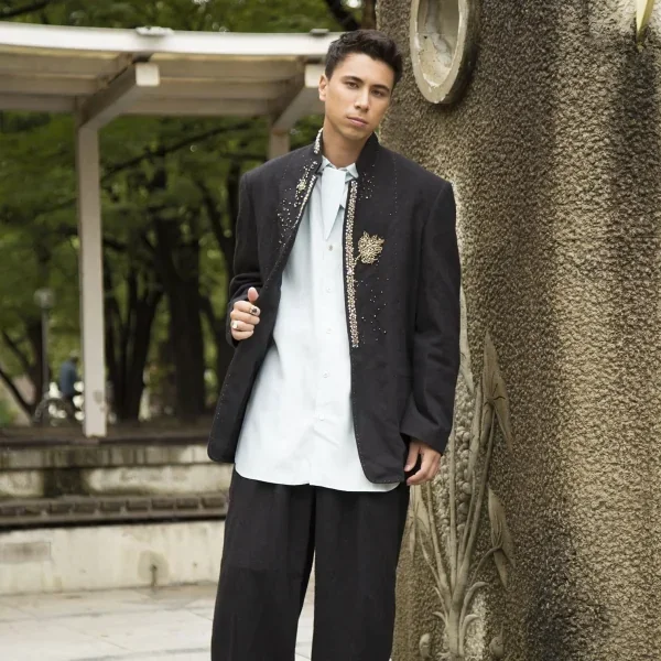 UZUOU Silver925 Smokey Quartz & Classical Design Ring K-166156_011