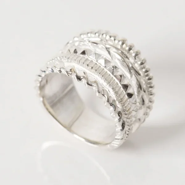 UZUOU Silver925 Thin line 5 row design Ring K-166157_009