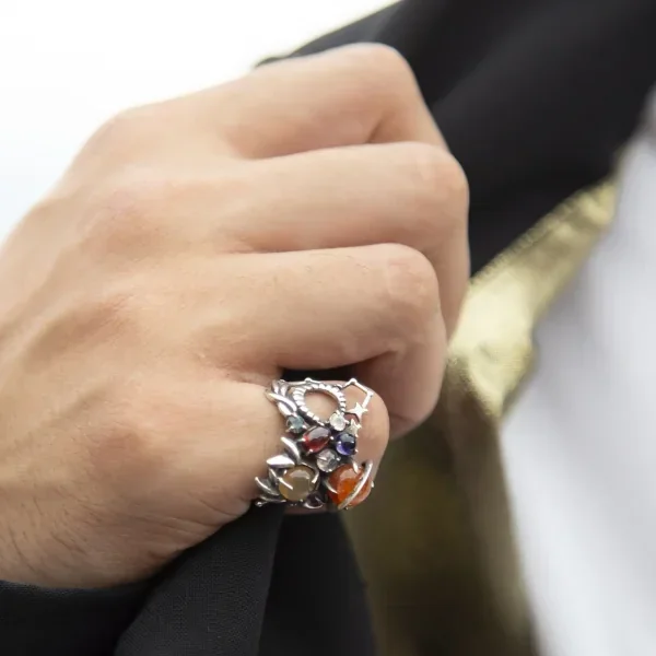 UZUOU Silver925 7stones meaning the Universe Ring K-166160_002