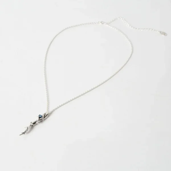 UZUOU Silver925 Blue topaz Snake Design Necklace K-166162_002