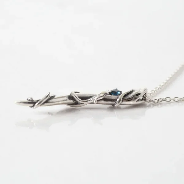 UZUOU Silver925 Blue topaz Snake Design Necklace K-166162_004