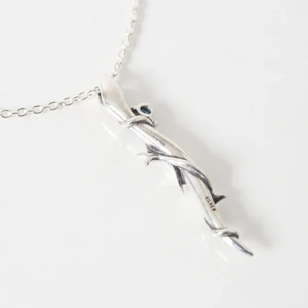 UZUOU Silver925 Blue topaz Snake Design Necklace K-166162_005