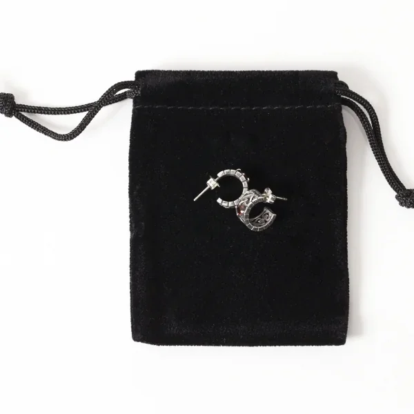 UZUOU Silver925 Openwork Garnet hoop Earrings K-166167_007