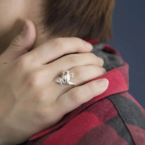 UZUOU Silver925 Frog Design Free Size Ring K-166172_002