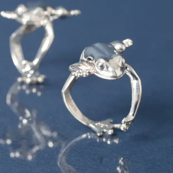 UZUOU Silver925 Frog Design Free Size Ring K-166173_003