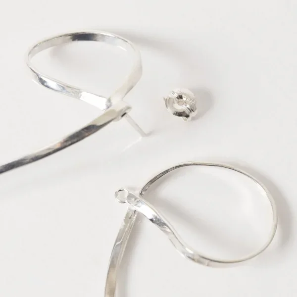 UZUOU Silver925 Ribbon design One ear Earring K-166174_004