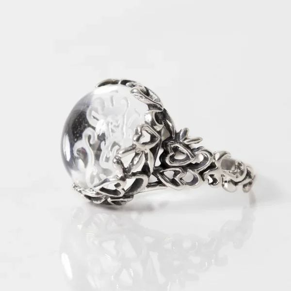 UZUOU Silver925 Back-engraved crystal Design Ring K-166175_004
