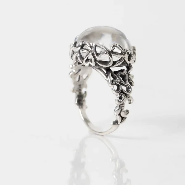 UZUOU Silver925 Back-engraved crystal Design Ring K-166175_010